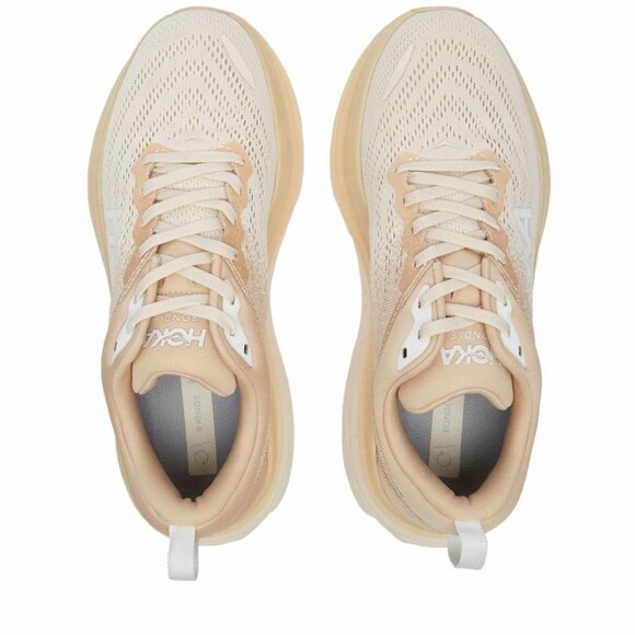 HOKA Bondi 8 Supportive Sand / Eggnog Cream Running Shoes 1123202 SSEG Men’s 12 - Picture 3 of 12